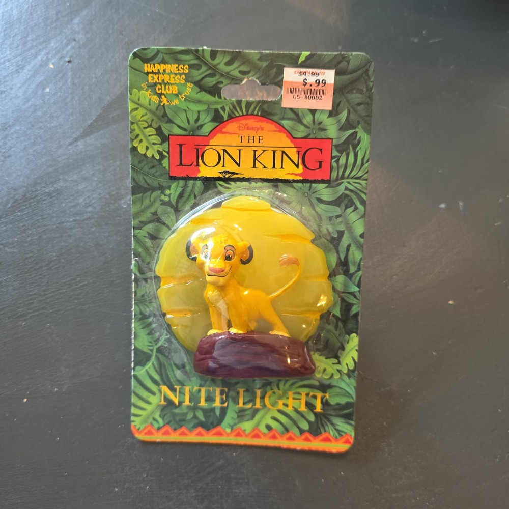 Vintage Disney The Lion King Simba Nite Light Happiness Express 5506 New